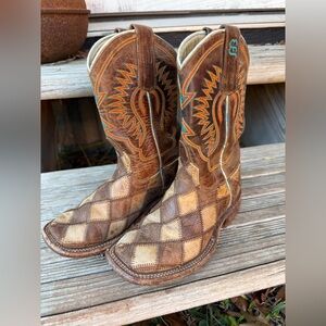 Horse Power By Anderson Bean Kids Boots - Crazy Train Patchwork Size 11